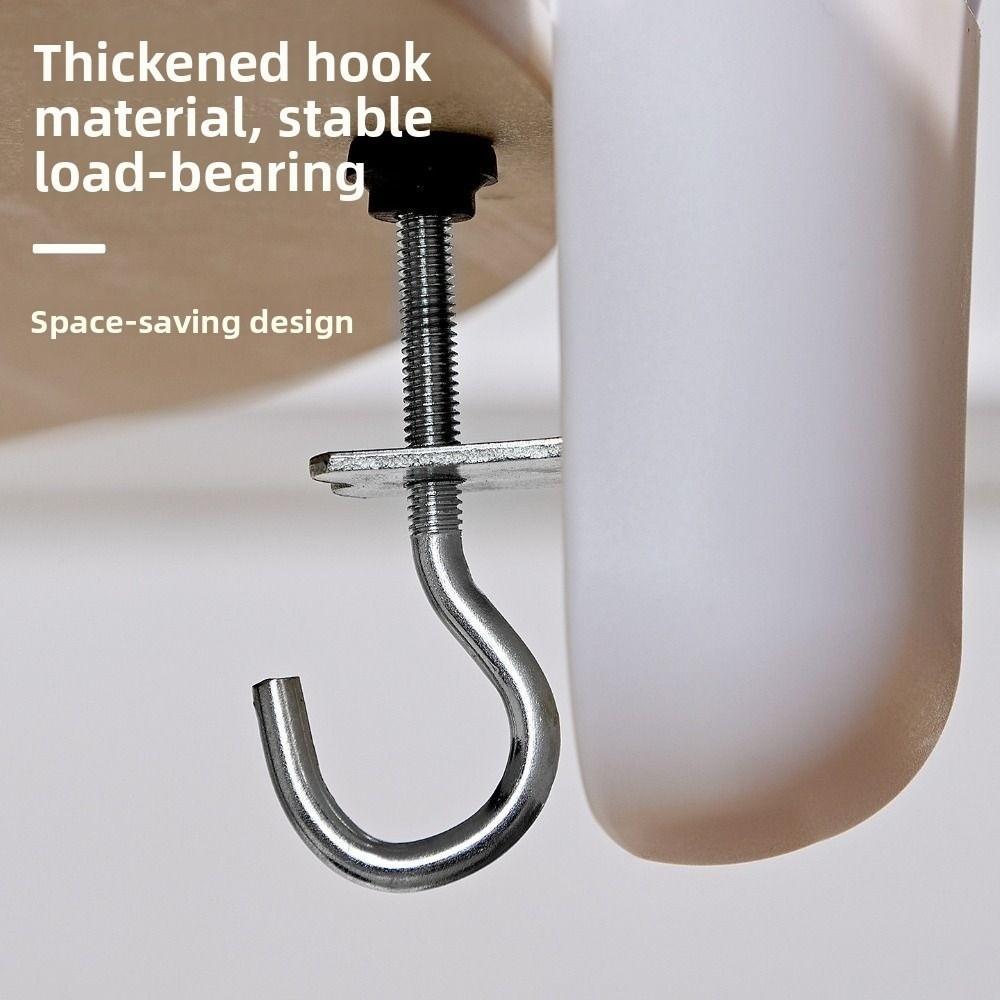 Practical Adjustable Desk Side Bag Hook With Pen Holder Plastic Pen Holder Desktop Load Bearing Hook