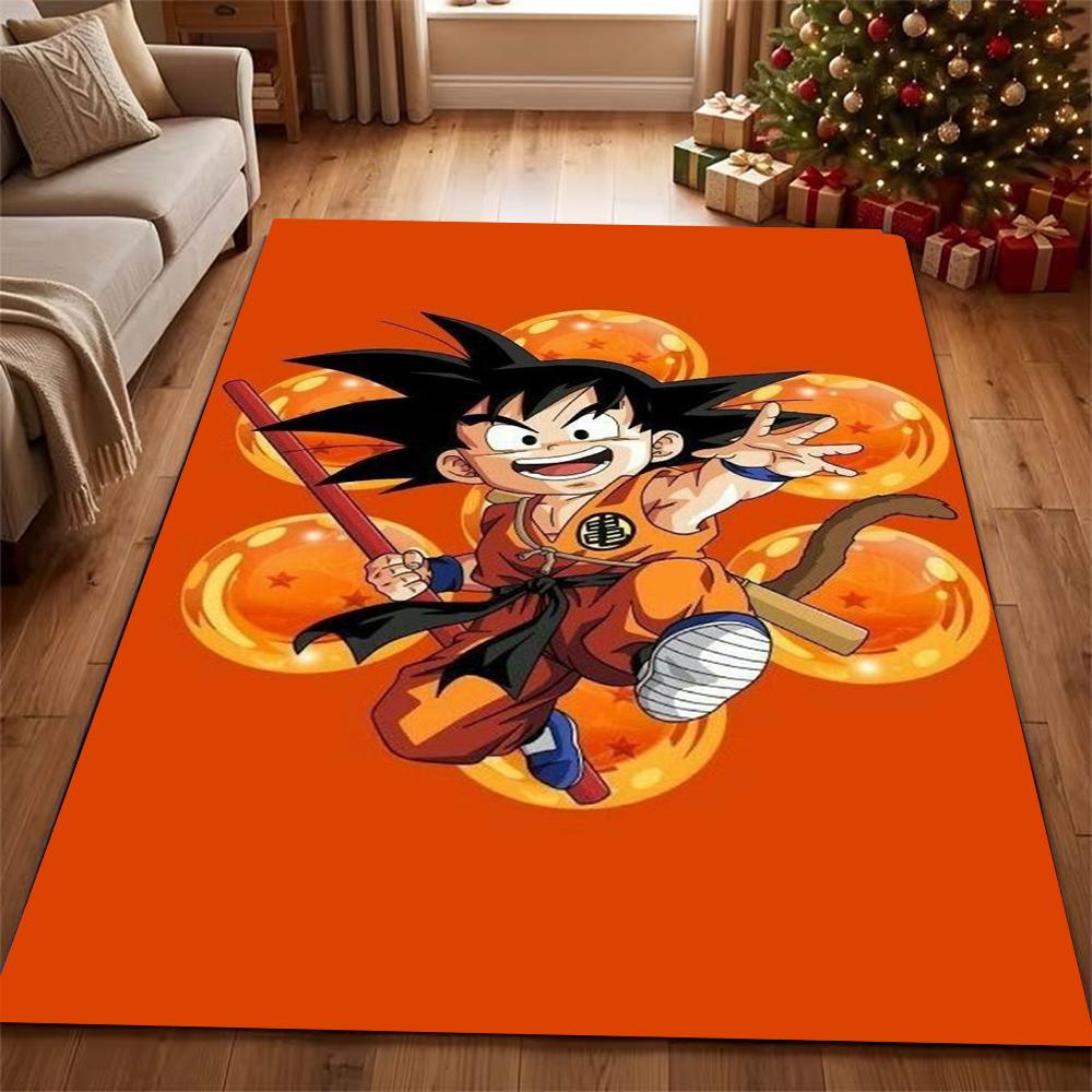 Super Saiyan Goku Patterned Rug Allseason Carpet For Kids Bedroom Play Area Home Decor Valentine'S Day Gift