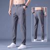Spring Summer Ultra-thin Men's Stretch Slim Straight Casual Pants Fashion Breathable Golf Sports Trousers