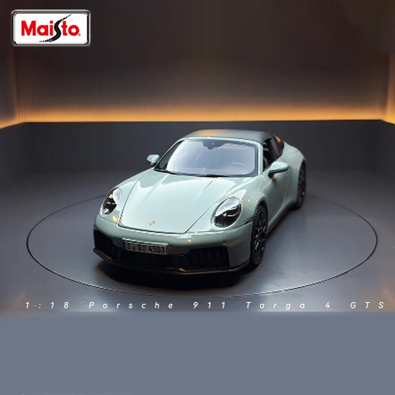 

В наличии Maisto 1:18 Porsche 911 Targa 4 Gts (992.2) Сплав Миниатюрная Литая Под Давлением Полностью Открывающаяся Модель Кастомные Игрушки Подарки зелёный