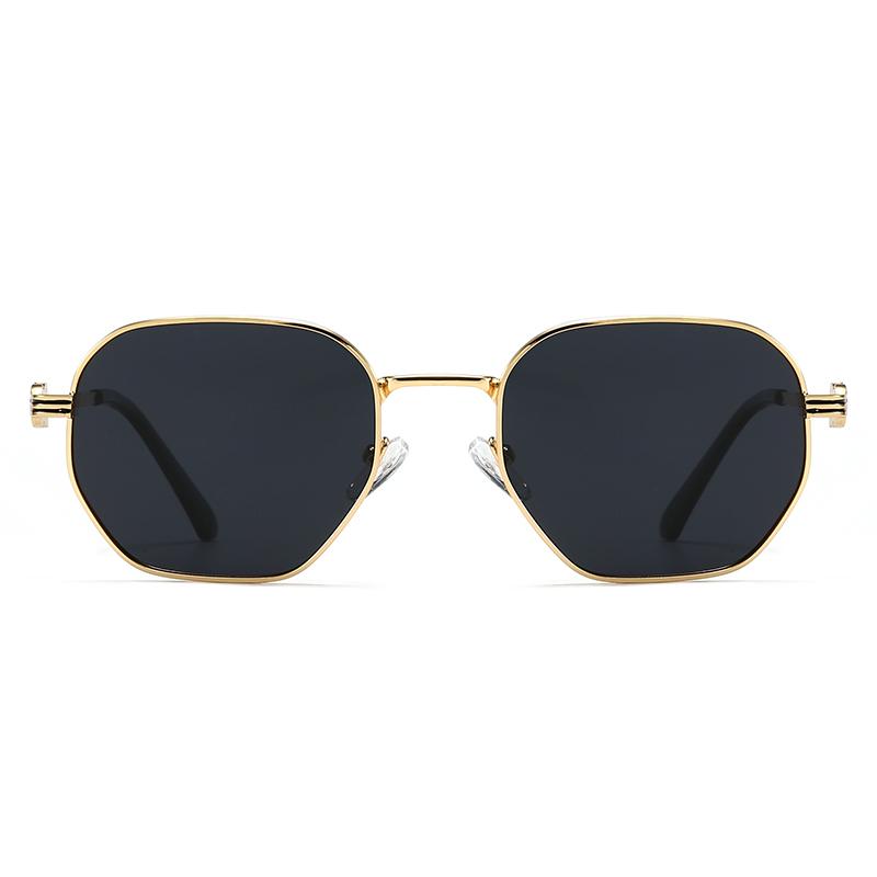 Trendy Metal Sunglasses for Men and Women Popular On Instagram Geometric Style Cross-Border Trade Model Style 1419