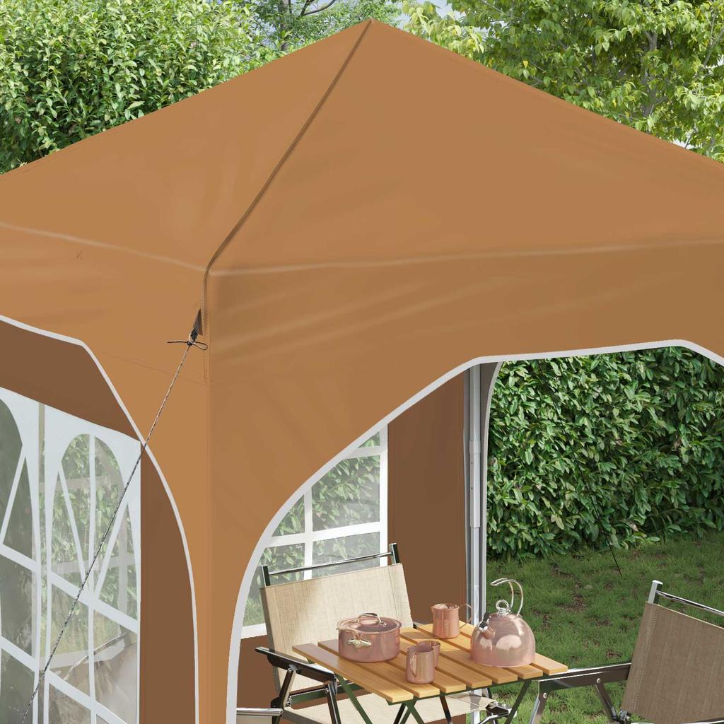 Pop Up Party Tent 192 X 192 X 245 Cm Beige