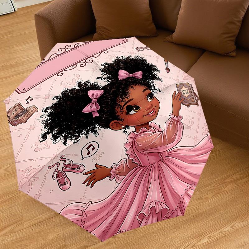1PC Girl Storybook Umbrella-8-Rib Reinforced, Automatic Open, Lightweight & Durable, Fashion Accessory for Outdoor, J0400