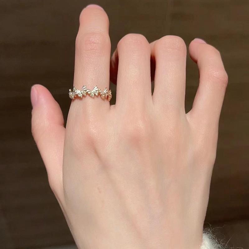 Ring Fashionable Copper With Unique Blue Enamel Finish For Womens Everyday Wear