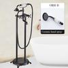 Brass Bathroom Faucet Bathtub Faucets 360 Rotation Floor Stand Faucets Telephone Type Hand Shower Antique Bath Shower Set