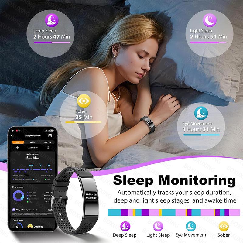 New 2.8mm Ultra Thin Long Battery Life Smart Bracelet IPX8 Waterproof Sport Bracelet Health Monitor Men Women Smart Watch