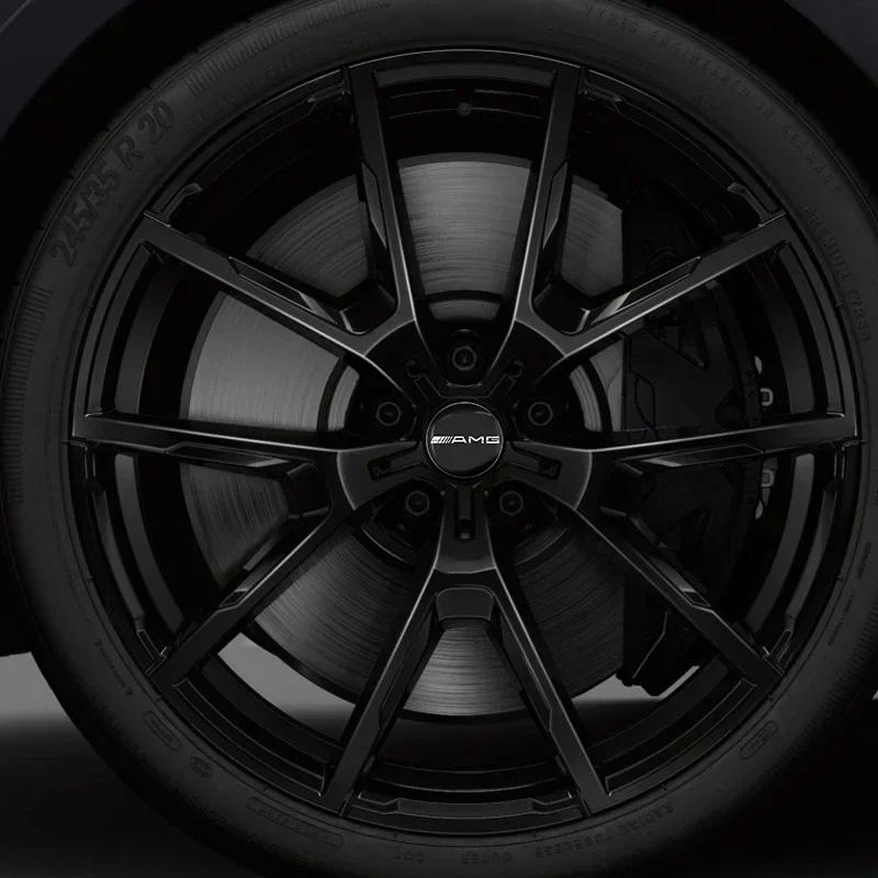 Hot 2025 For AMG W124 Car Wheel Center Hub Cap Badge Sticker Decoration For Mercedes Benz AMG E S C A B Class GLE GLS GLC CLA GL