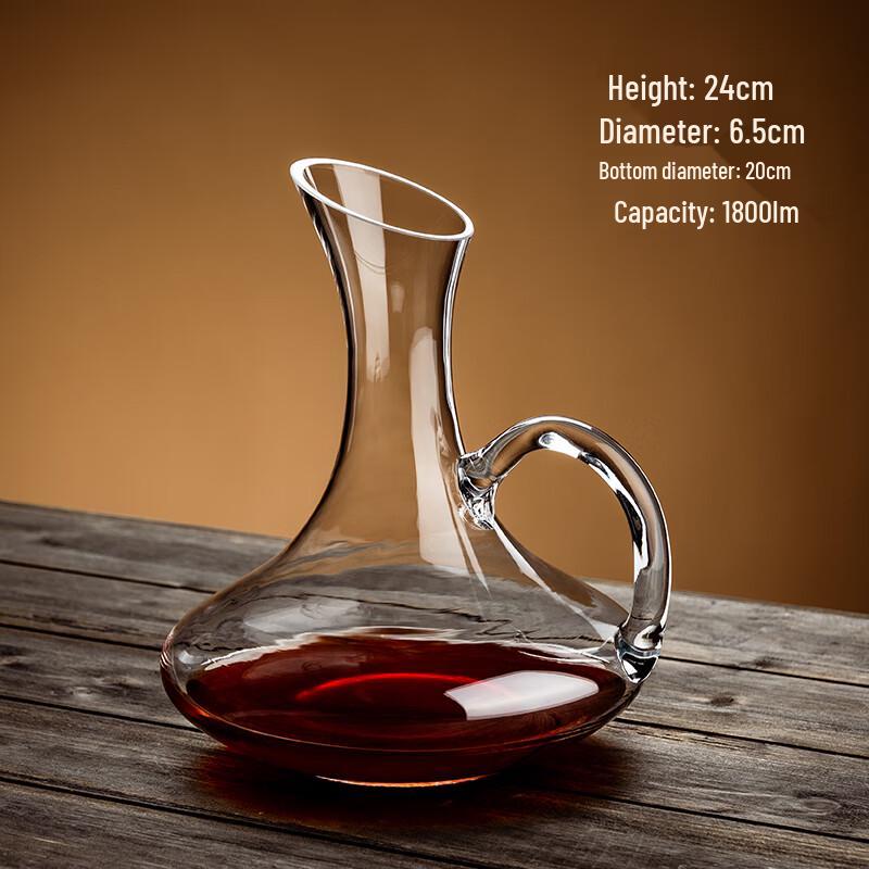 

Crystal Glass Wine Decanter with Handle