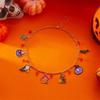 Gothic Punk Halloween Metal Chain Necklace For Women Men Vintage Black Spider Bat Pumpkin Ghost Clavicle Choker Festival Jewelry