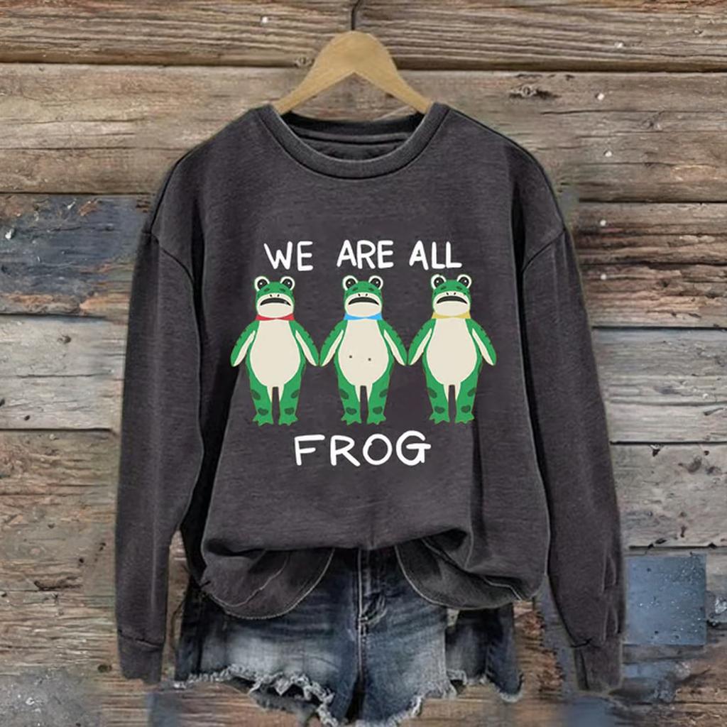 Women's Fashion Daily Versatile Casual Sweatshirts Long Sleeve Round Neck Top Sweatshirts