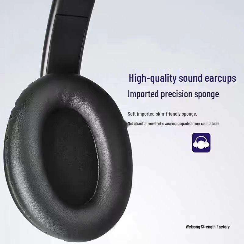 USB Noise-Cancelling Over-Ear Headset with Microphone for Telemarketing & Customer Service