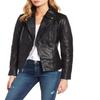 NOORA Women's Real Leather Blue Jacket