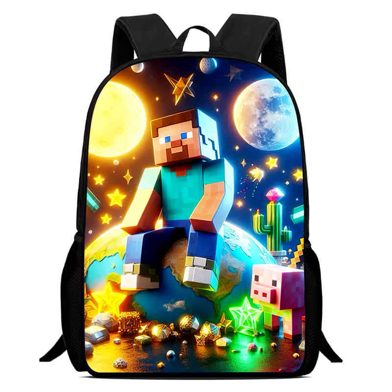 Minecraft Printed Backpack Children'S Elementary School Bag