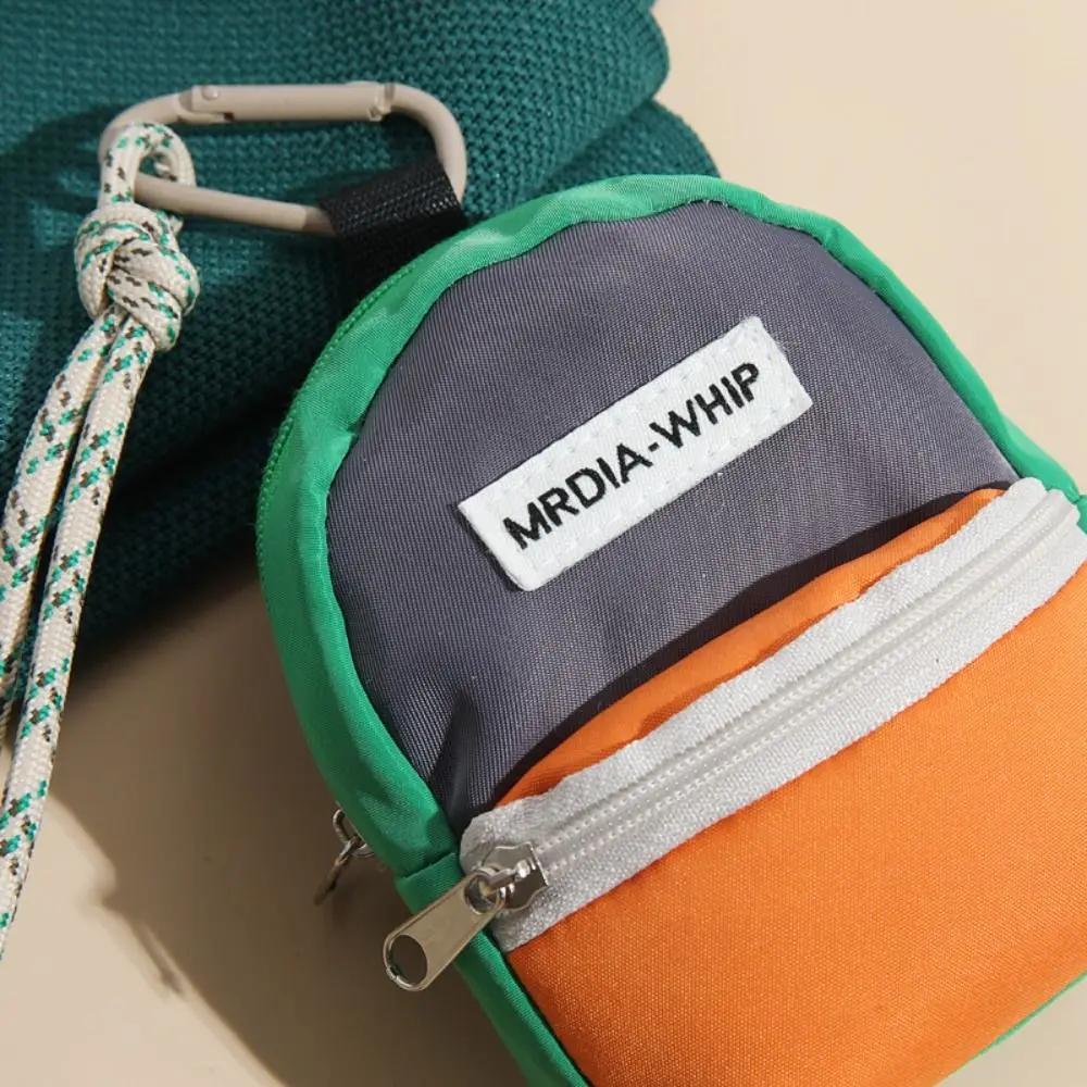 Hals Hanger Muntportemonnee Nieuwe Polyester Oortelefoon Opbergtas Mini Portemonnee Anti-diefstal Contrasterende Kleur Kleine Sleuteltas