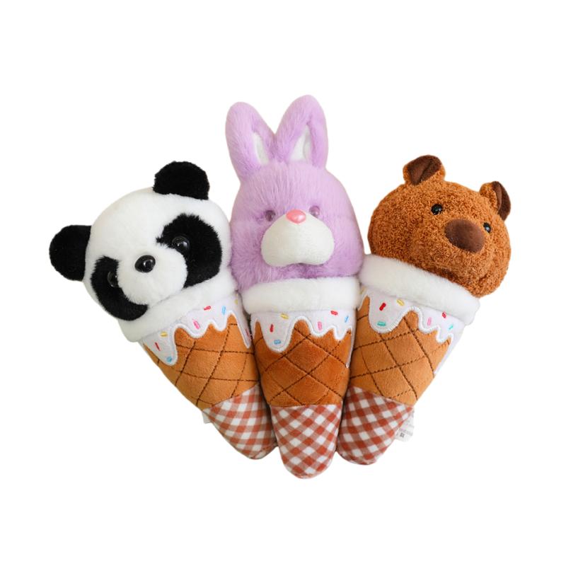 Niedliches Cartoon Eis Plüschtier Gefülltes Essen Snack Eiswaffel Kissen Kissen Kinderpuppe Kawaii Raumdekoration Geburtstagsgeschenk