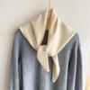 100% Wool Knitted Triangle Scarf Women Winter Warm Wrap Shawl Lightweight Stylish Neckwear
