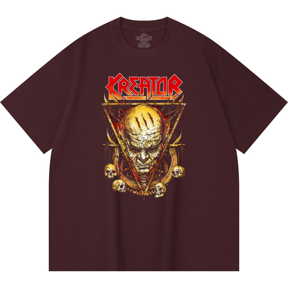 230 g/m² 100% Bavlna T-shirt Heavy Metal Rocková Kapela Tisk Populární Hudby Unisex Těžký Bavlněný T-shirt