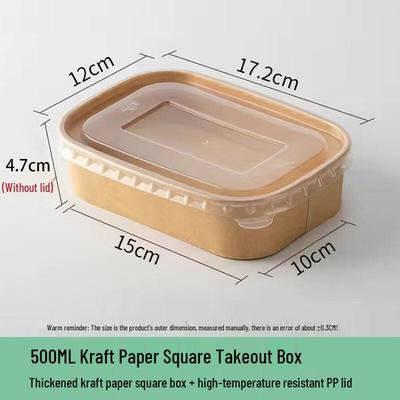 Contenants alimentaires jetables en papier kraft