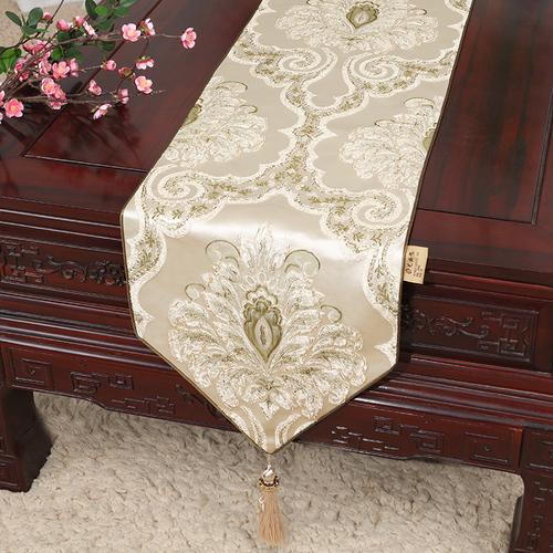 New Chinese Table Flag Modern Minimalist Bed Flag Towel Chinese Style Tea Tablecloth Classic Style Shoe Cabinet Cover Cloth Long Strip Tablecloth
