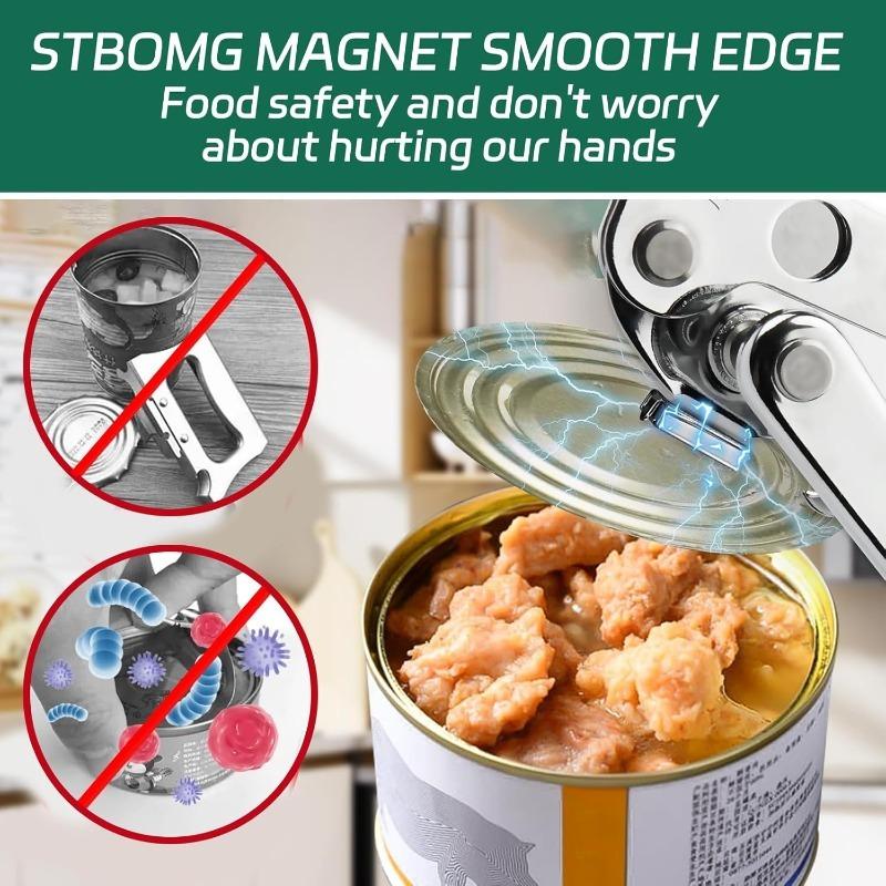 Stainless Steel Multifunctional Professional Manual Can Opener Craft Beer Grip Bottle Opener Kitchen Gadgets