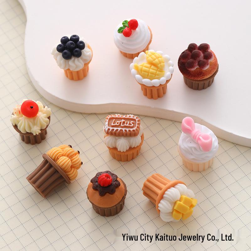 DIY Simulation Food Toy Cake Accessories: Cream Glue, Phone Case Decor, Headdress, Hair Tie, Sticker, Ornament, Pendant.
