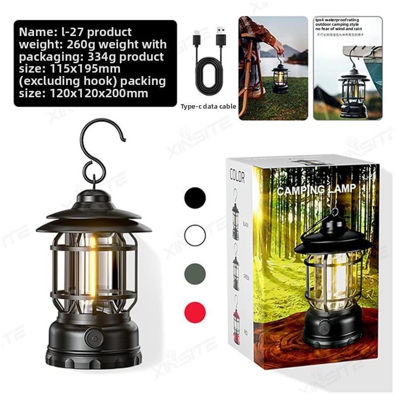 Led Camping Tent Light  Rechargeable Portable Handheld Lantern Outdoor Use