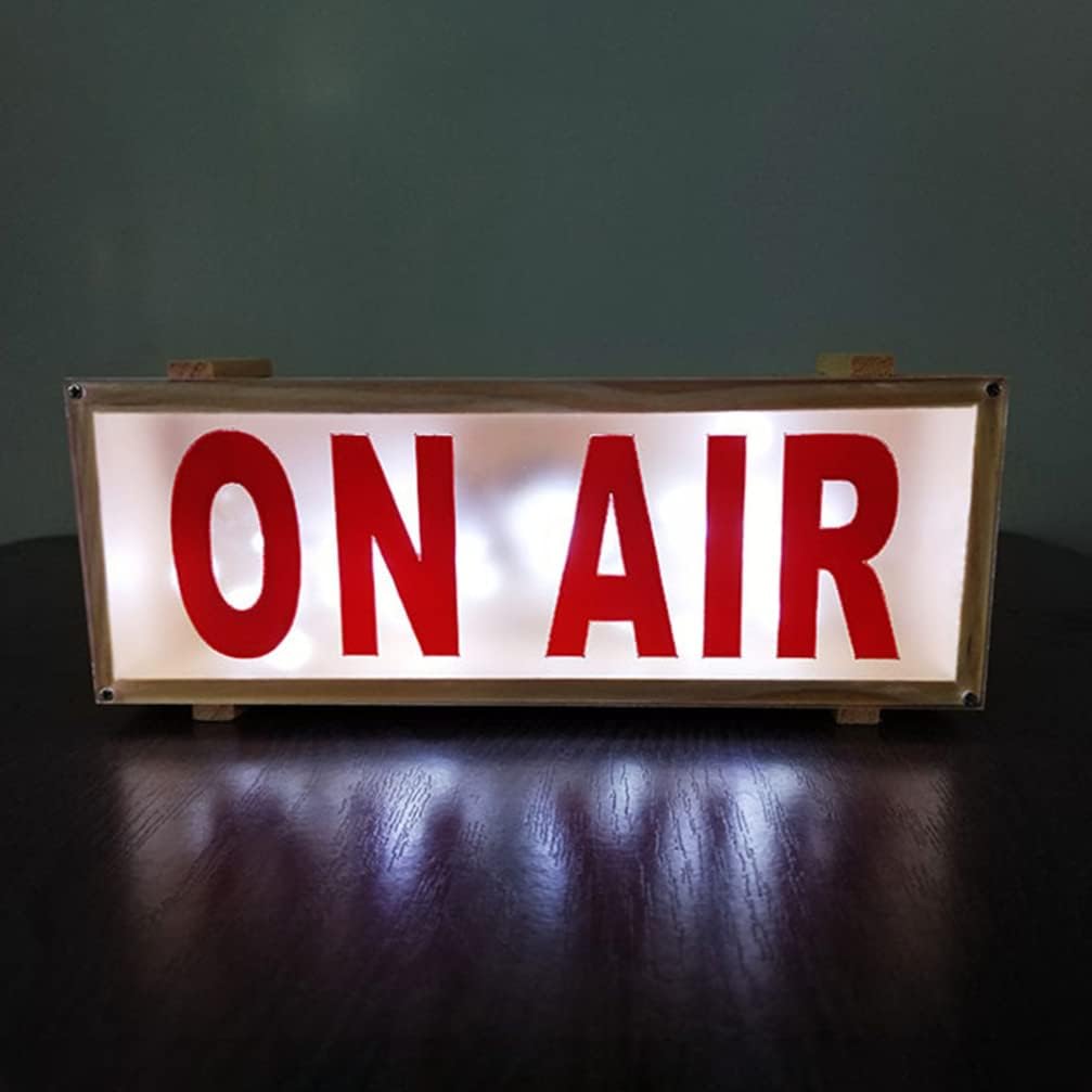 Vaguelly Sturdy Solid Wood Night Light on Air Recording Light Sign Wall Decor Lamp