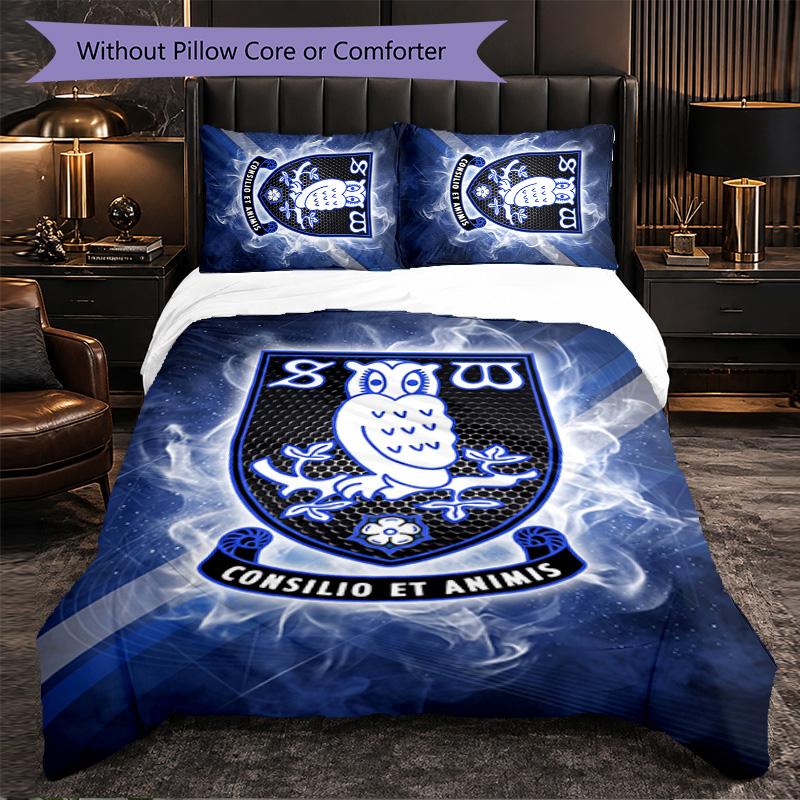 Sheffield Wednesday Themed Bedding 3Pcs Duvet Cover Set Decorative Bed Linen For Teen Room Home Decoration