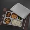 Homeglen 304 Stainless Steel 5-Compartment Deep Divided Lunch Tray, Pack of 5