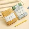 Fabric Cover Leaf Hand Ledger Compact Pocket Book Embroidered Notebook  for Going Back To School