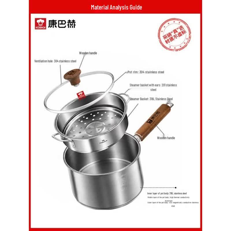 KOBACH 316L Stainless Steel Milk Steamer