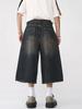 Hot-selling American retro jeans men's design sense loose wide-leg straight cropped pants