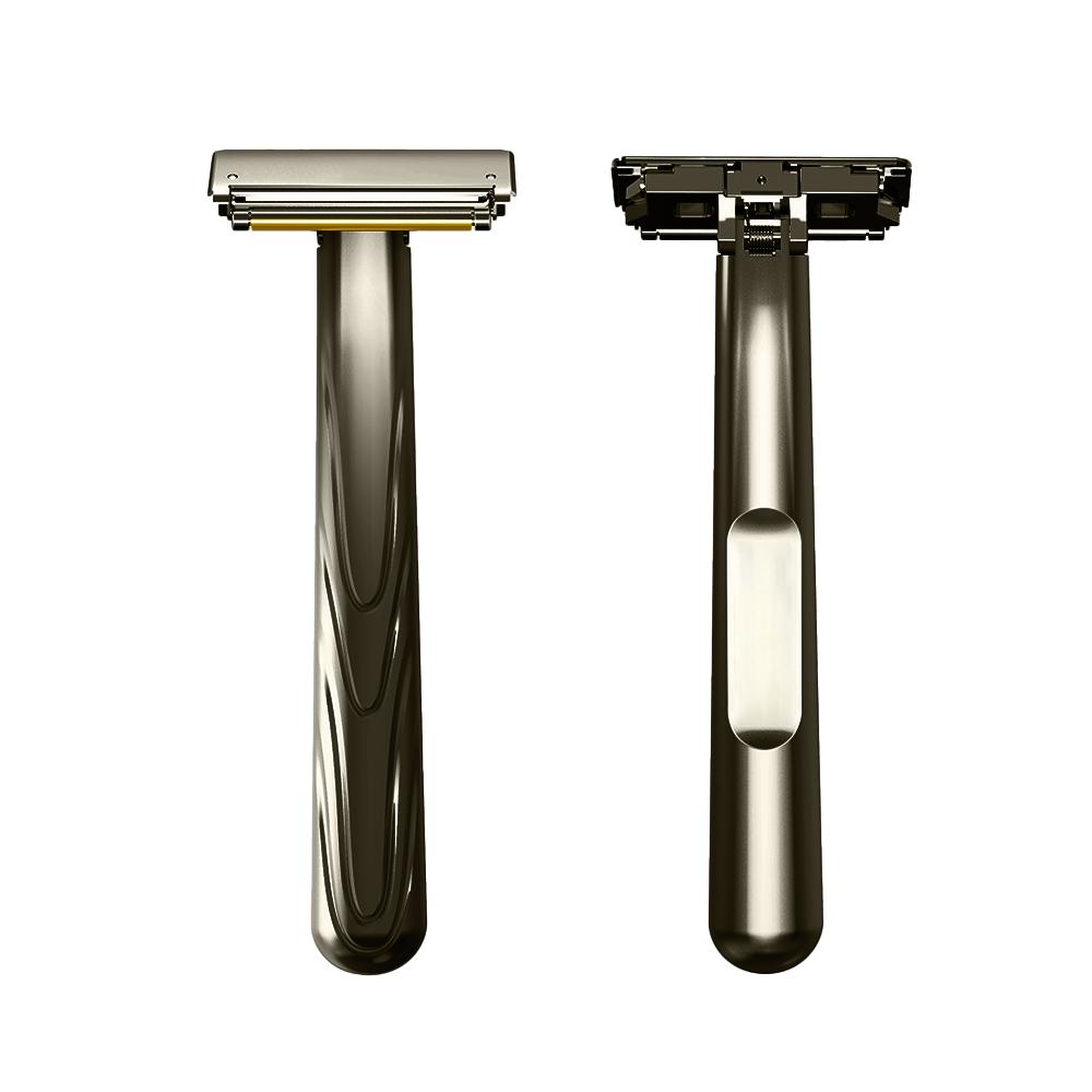 Durable And Safe Jokmae Suspended Blade Thickness Chrome Double-Edged Safety Razor Half Blade Shaver Box For Male Metal Handle Shaving Razor
