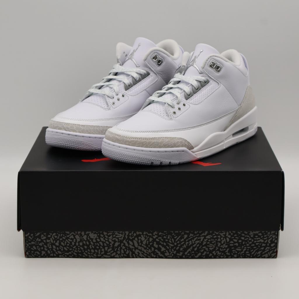 CT8532-111 Nike Air Jordan 3 Retro Pure Money White and Silver (2025) (Men's)