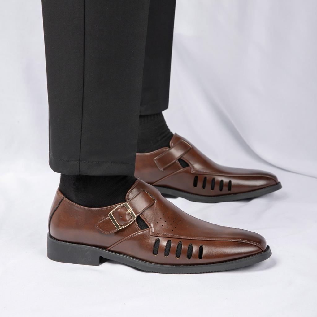 Fashion Business Summer Sandals Comfortable and breathable style Work Office Leisure Party Luxury quality shoes Classic Black Brown