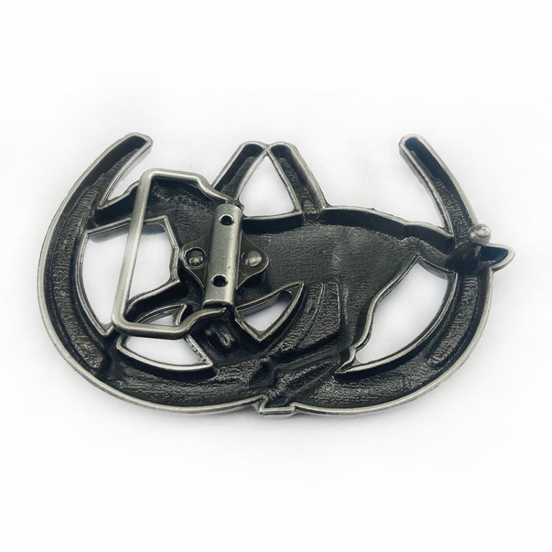Fine Horse Smooth Zinc Alloy Men's Casual Saddle Equestrian Belt Buckle