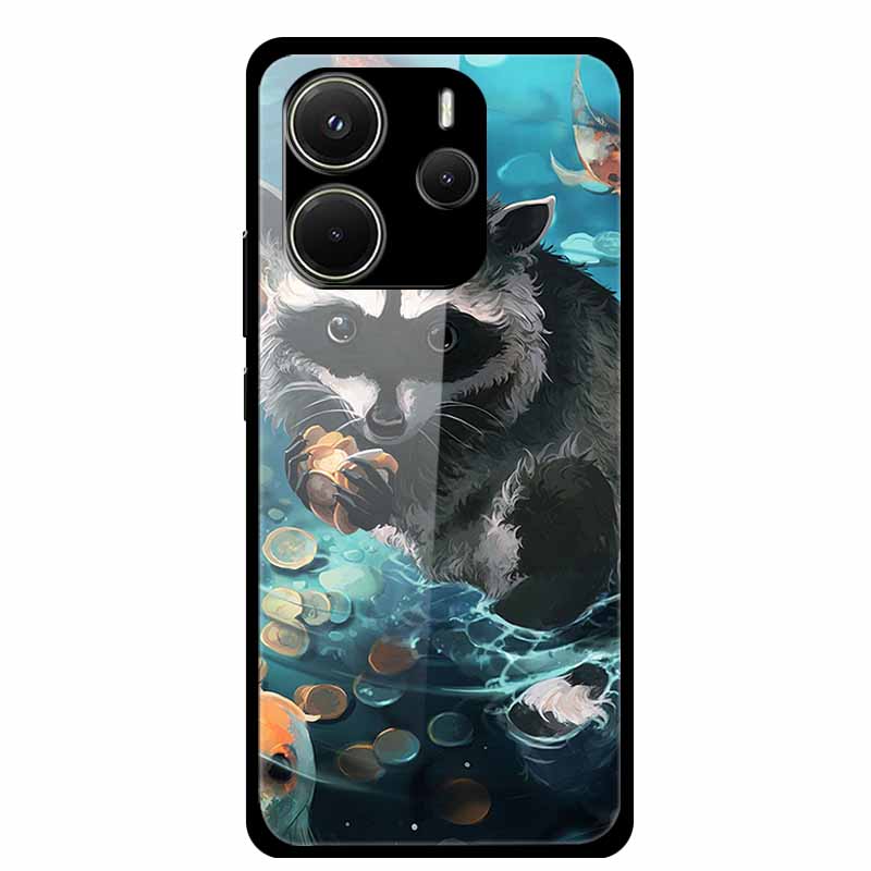 Case For Redmi Note 14 4G Case Note14 Coque Tempered Glass Hard Back Cover For Xiaomi Redmi Note 14 5G Phone Case Soft Bumper