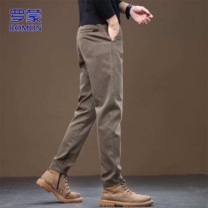 

ROMON Men s Business Casual Straight-Leg Pants 32