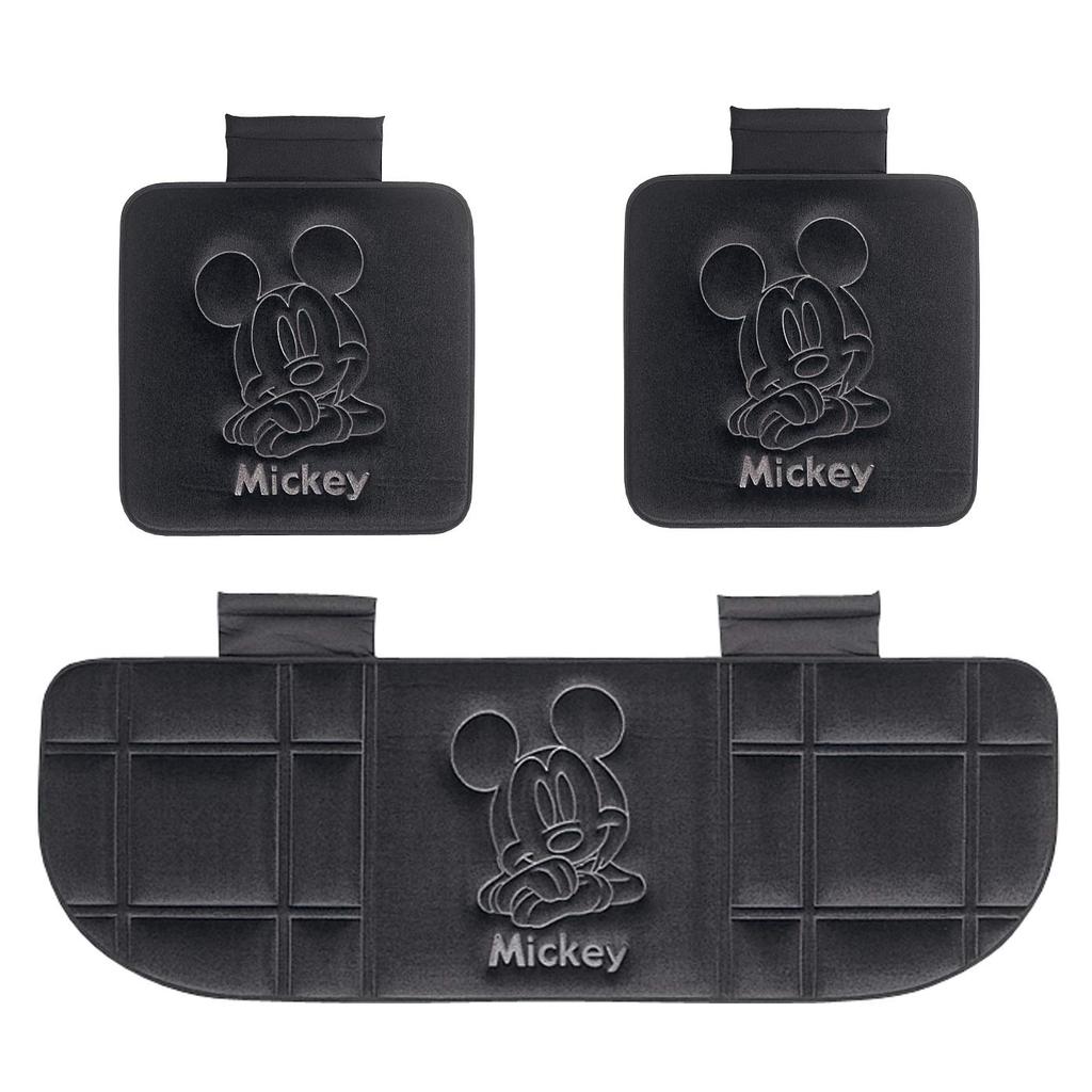 Bonform 5590-91BK Mickey Press Velour Seat Cushion, Light/Regular Car Seat (2 Front & Rear Seats), Set Black