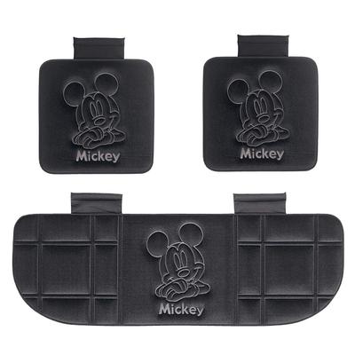 Bonform 5590-91BK Mickey Press Velour Seat Cushion, Light/Regular Car Seat (2 Front & Rear Seats), Set Black