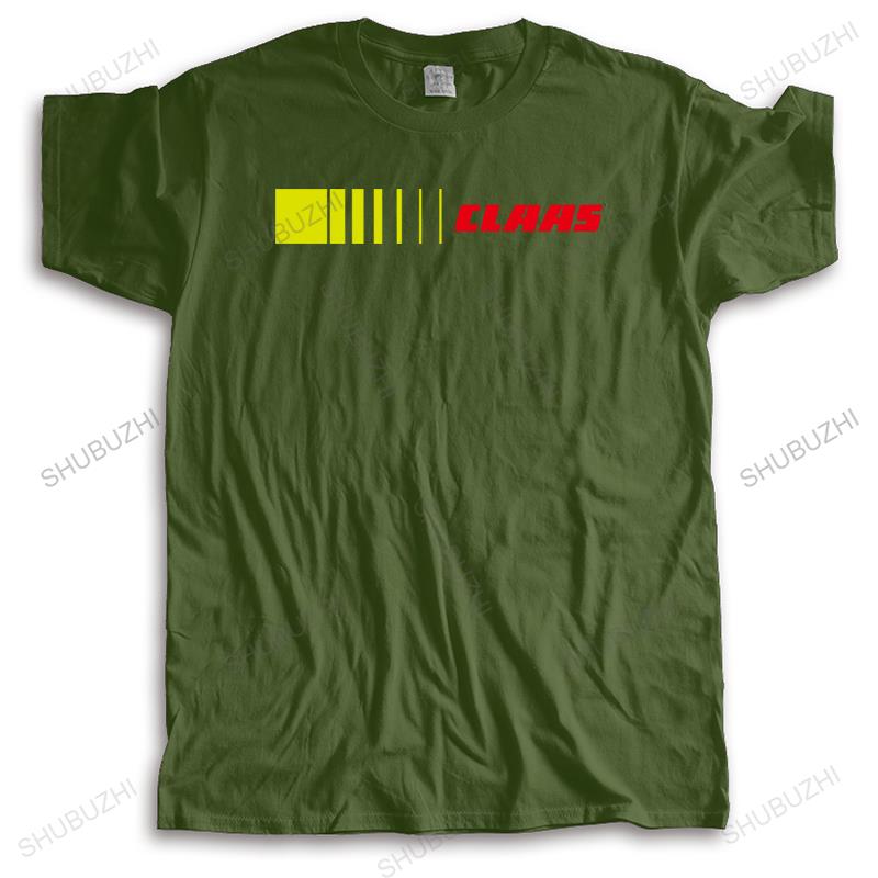 Claas T Shirt Men Cotton Claas Tractor Farming T-shirts Summer Short Sleeve Fashion Mans Tshirts