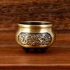 Mini Brass Incense Holder for Stick and Sandalwood, Ideal for Home and Indoor Use, Buddha-Inspired Design, Compact Tray