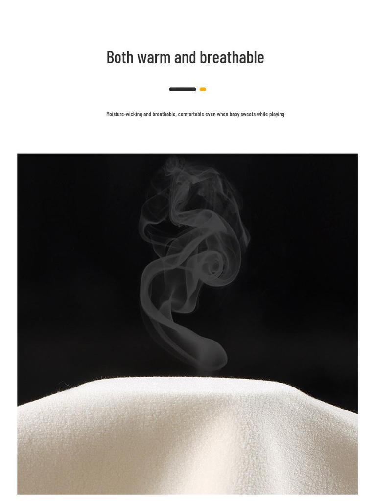 Children's Fleece-Lined Base Layer Shirt, Unisex, Autumn/Winter, Semi-High Collar