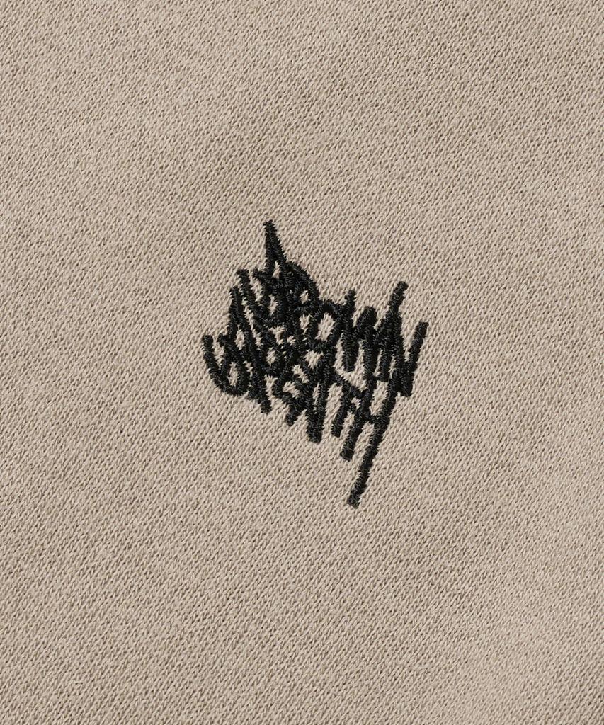 Brown Bless Tag Sweat Pants - Beige