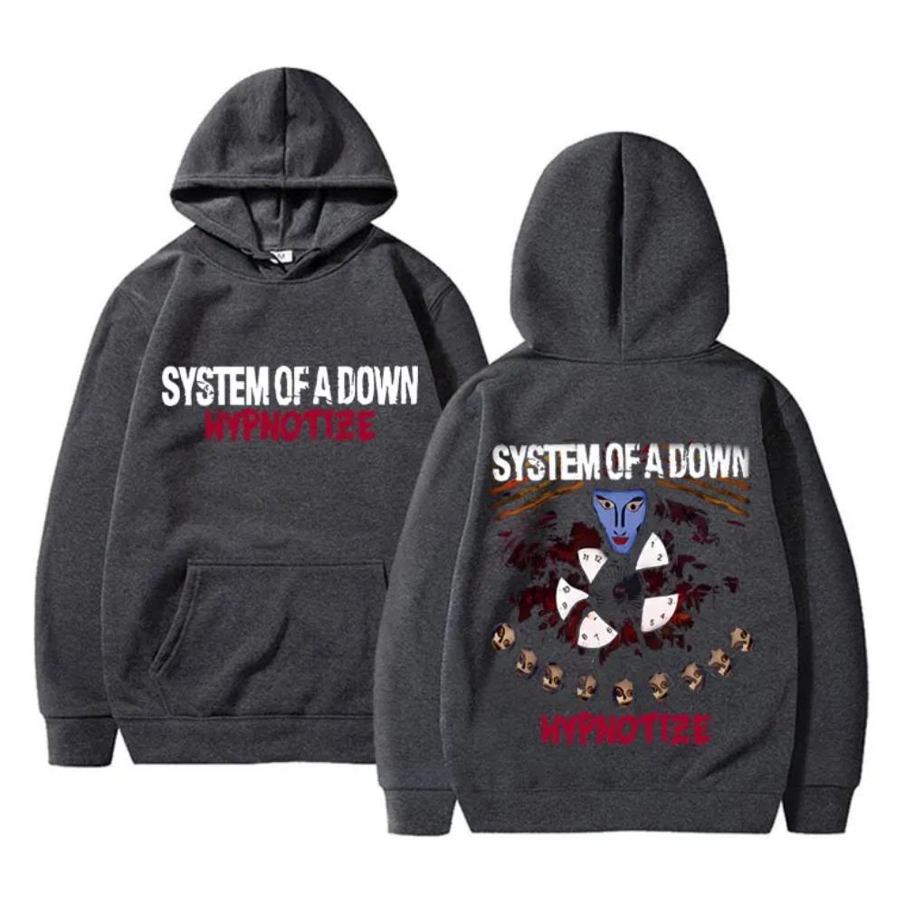 Vintage Rock Band System  Hypnotize Print Hoodie Mens Women Metal Music Winter Sweatshirt New Gothic Autumn Streetwear