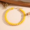 Colorful Round Beads Necklace Fashion Resin Geometric Beads Choker Necklaces for Women Bohemia Jewelry Trendy Summer Gifts