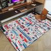 1PC Transportation Vehicles Extra Large Non-Slip Floor Carpet, Office, Family, Bedroom, Studio - Large Area Rug Indoor Rugs, Vibrant Colors-W306