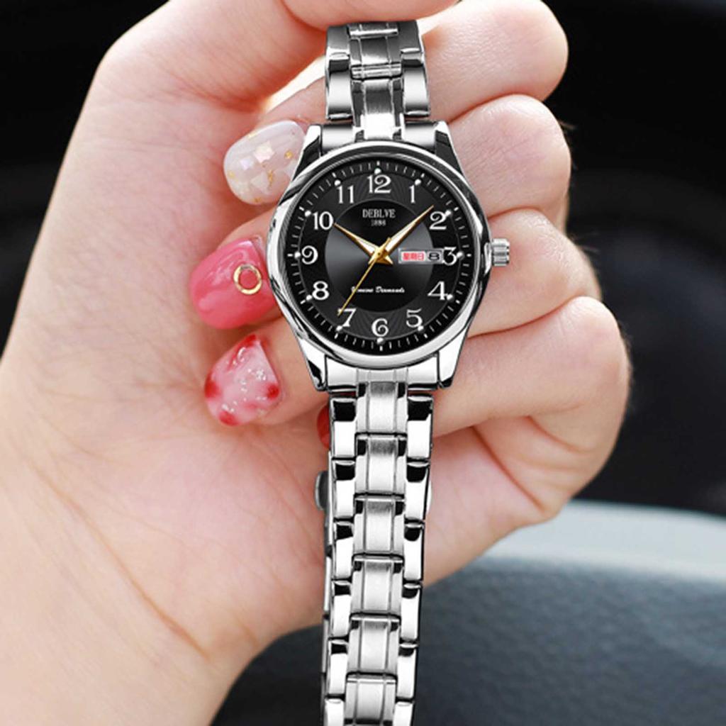 Niche light luxury waterproof fully automatic mechanical watch ladies watch women's steel belt new high-value hot style