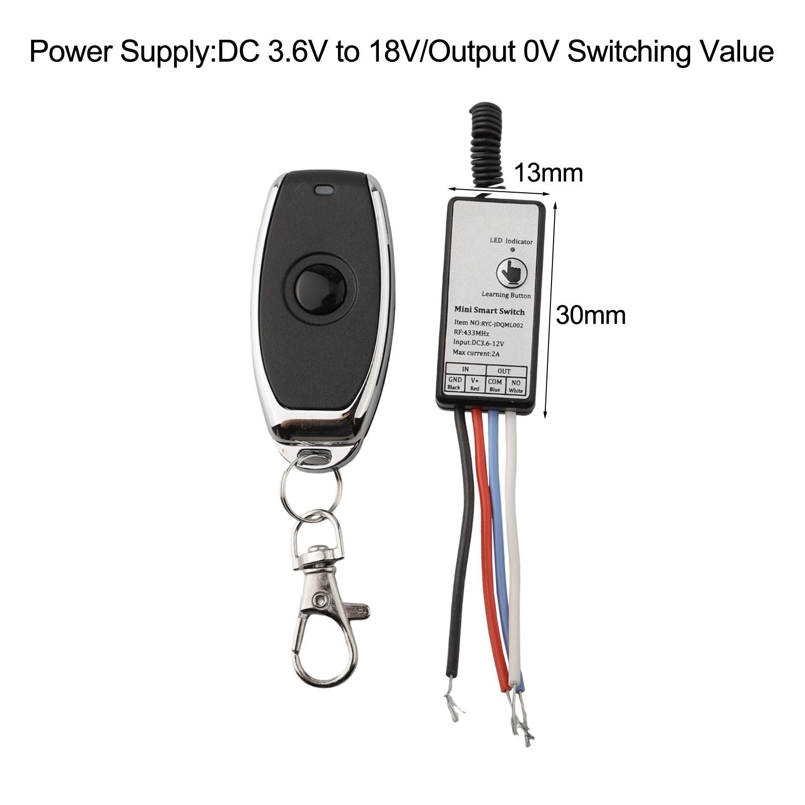 

Electric Lock Control DC 5V-12V Relay Switch Learning Button Switch Easy To Use Paired Before Leaving The Factory China Mainland