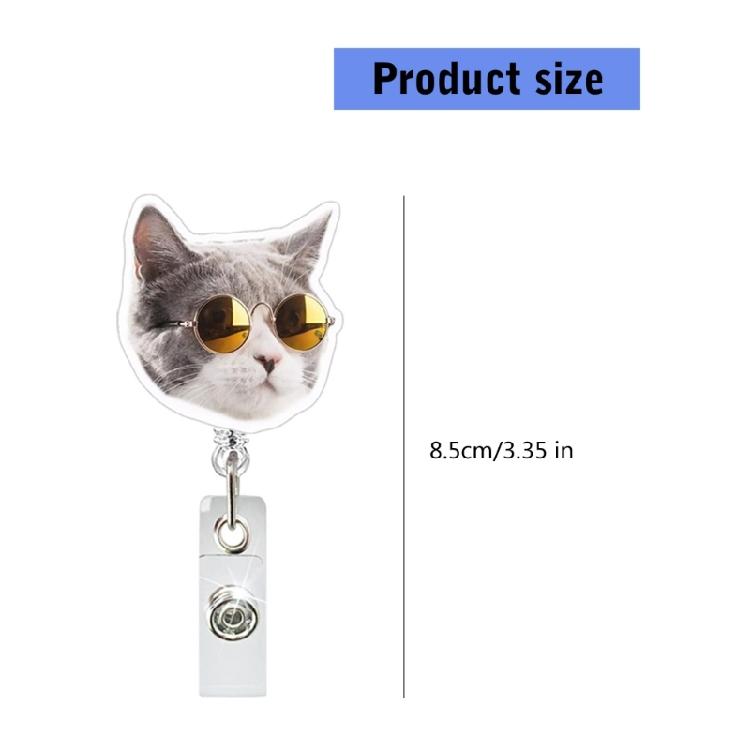 Vielseitiger Katzen-Look-Ausweishalter mit Drehfunktion, tragbar zur Personalisierung Ihrer täglichen Accessoires